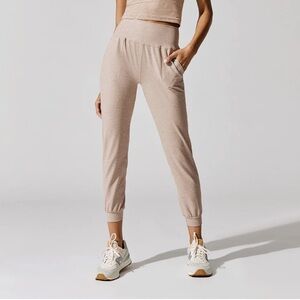 Beyond Yoga Beige Track Joggers